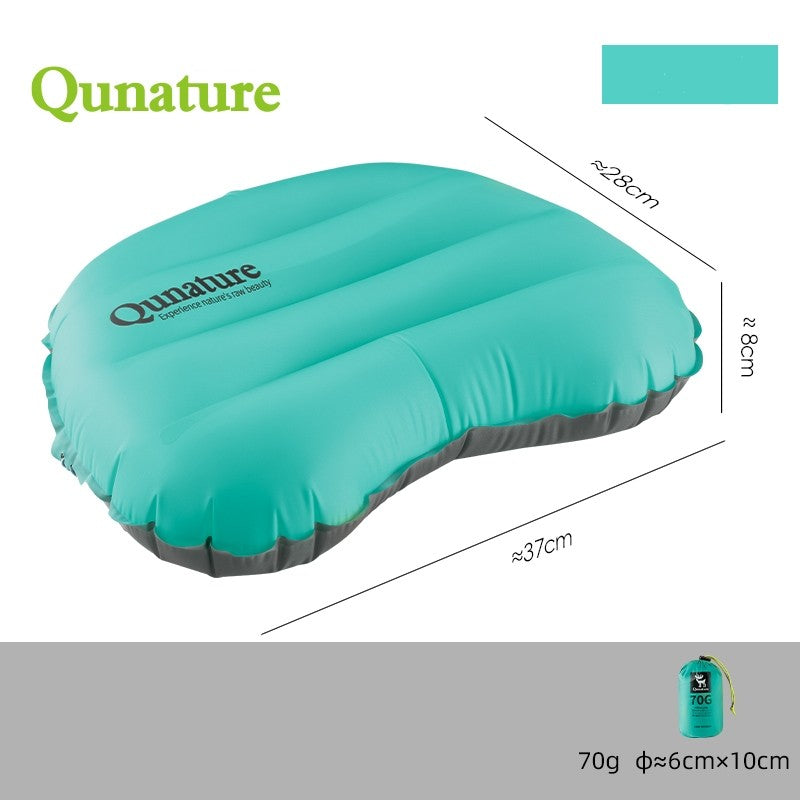 Lightweight Inflatable Camping Pillow with Neck Support - Compact & Waterproof