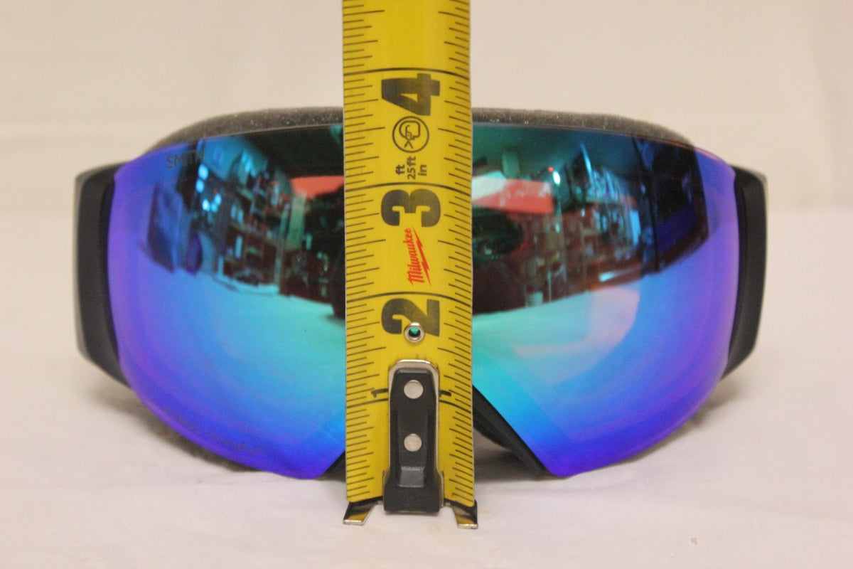 Smith I/O MAG S Goggles Black with Chromapop Green Mirror Storm Blue Lens