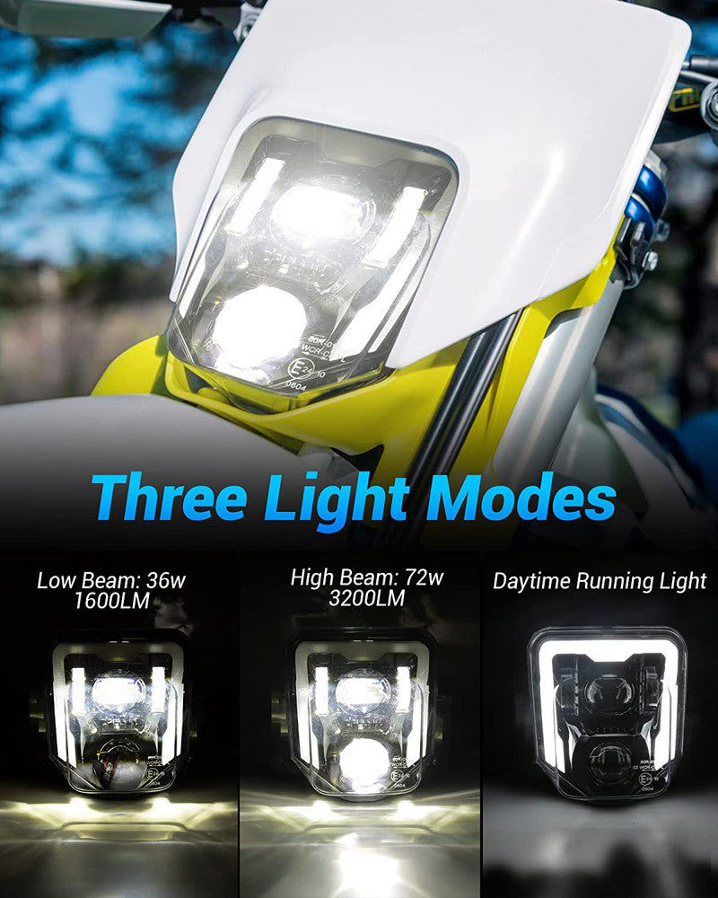 LED Motorcycle Headlight with DRL for Husqvarna 701 Enduro & SM Models