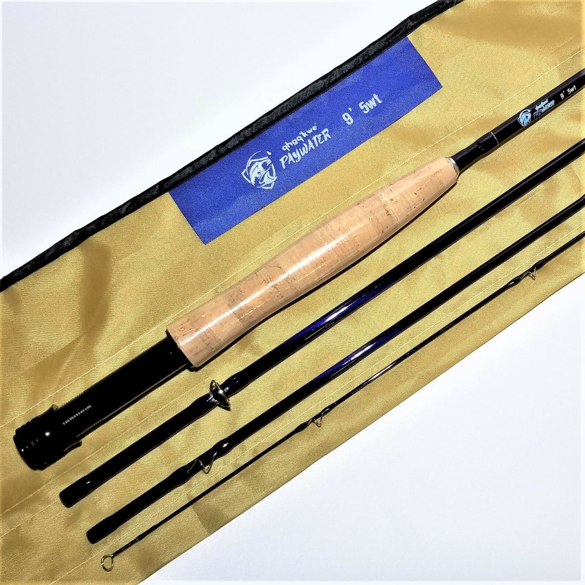 9ft Medium Action Fly Fishing Rod - 5wt IM6 Carbon, Snake Guides, 4-Piece with Case