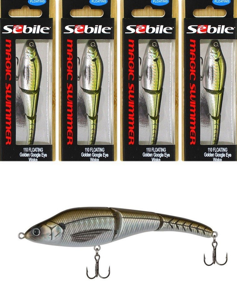 Set of 4 Floating Swimbaits 110mm 3/8 Oz Saltwater & Freshwater Fishing Lures