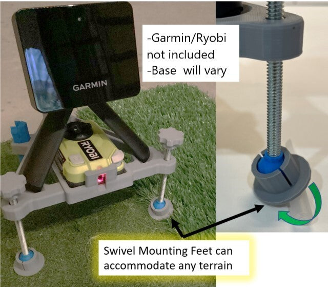 Adjustable Laser Stand for Garmin R10 Launch Monitor with Leveling Base