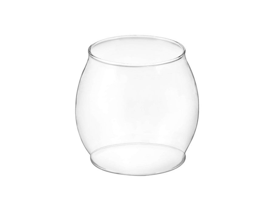 Small Bulged Globe for Vintage Lanterns - Heat Resistant Borosilicate Glass, 3.5 Inch Diameter