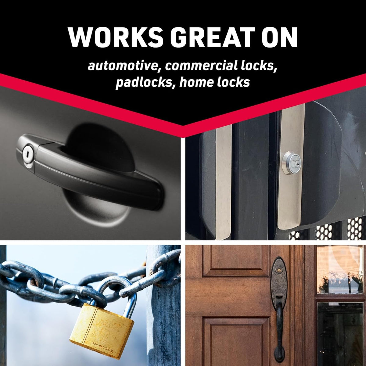 Lock Dry Lubricant Spray 2.5 OZ for Locks & Padlocks - Clear, Quick-Drying