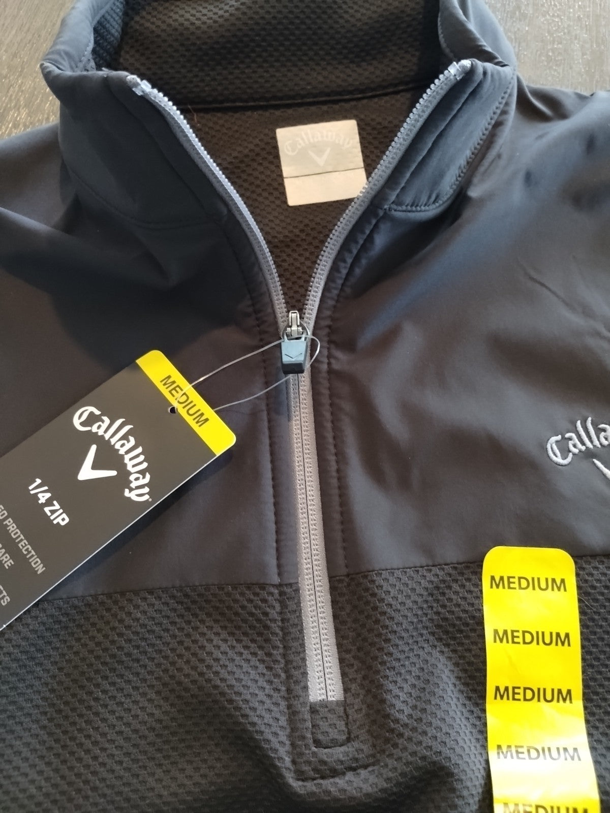 Men's Black 1/4 Zip Pullover - Activewear with UPF50 Sun Protection