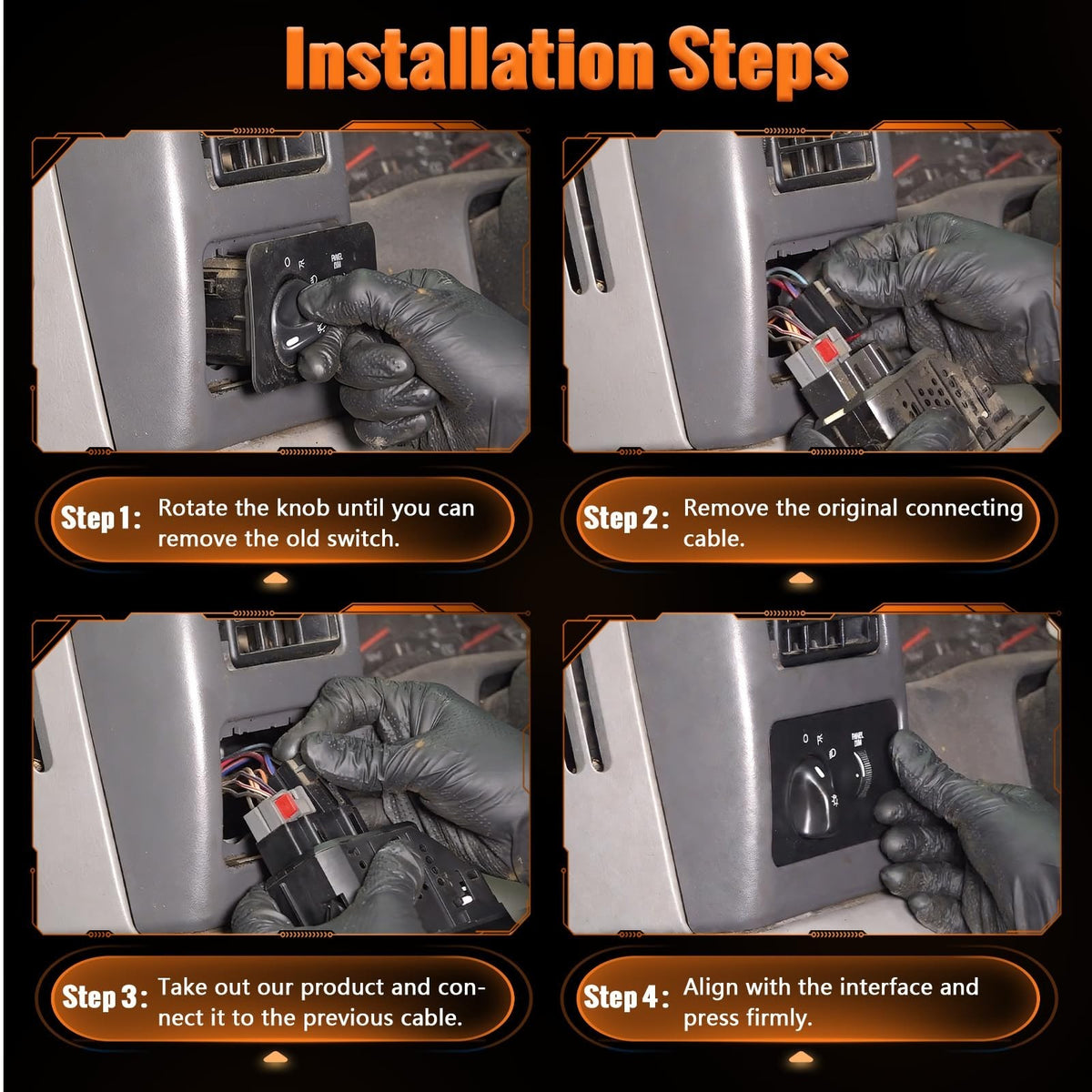 Ford Headlight Switch Replacement for F-850 F-250 F-350 F-450 F-550 1999-2005