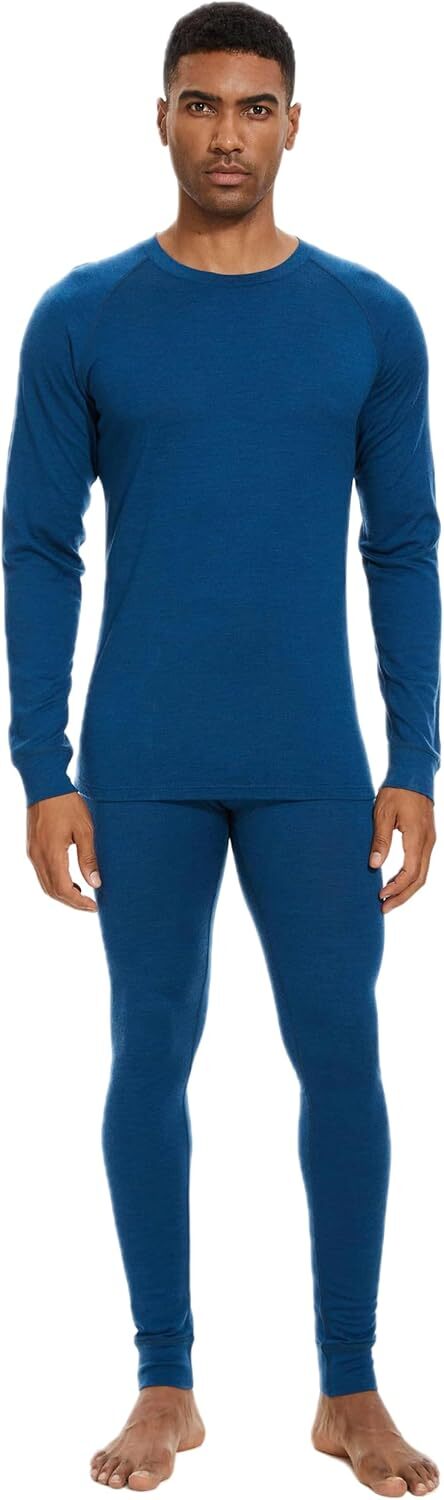 Men's Merino Wool Base Layer Sets for Winter Warmth and Moisture Wicking