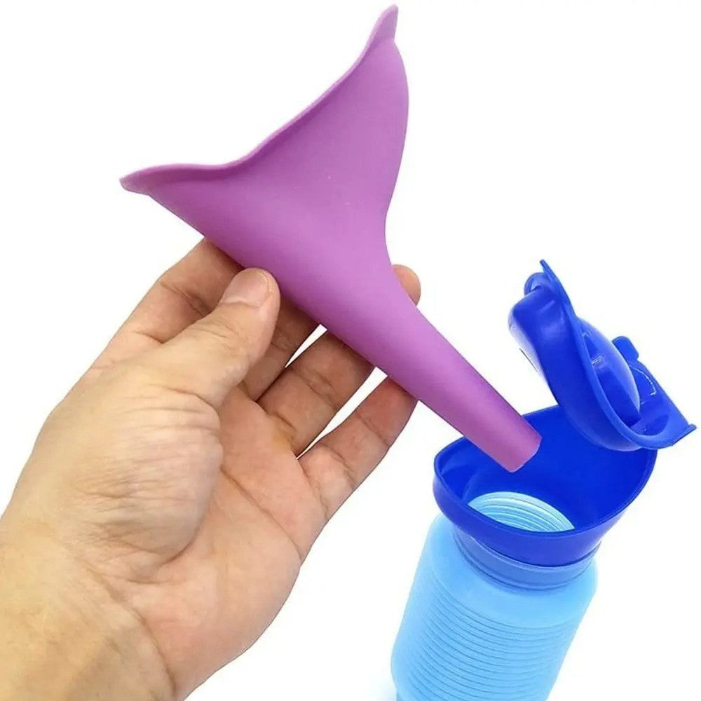 Portable Reusable Car Urinal with Leak-Proof Seal for Travel Camping Emergency Use