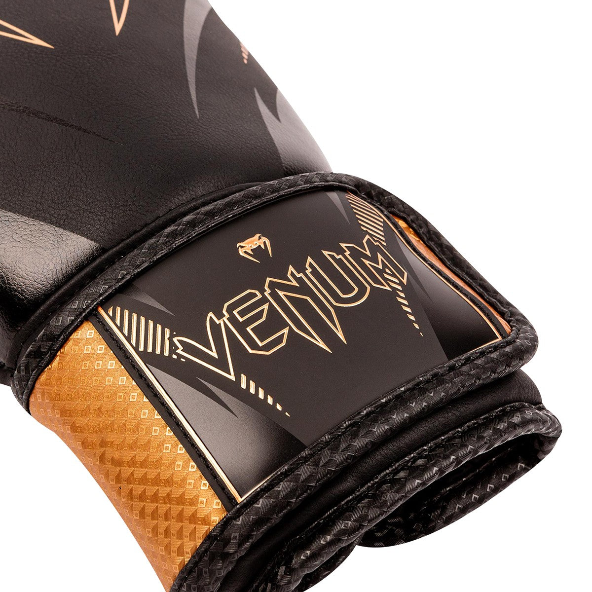 Impact Boxing Gloves with Hook and Loop Closure - Black and Bronze, 10-14 oz