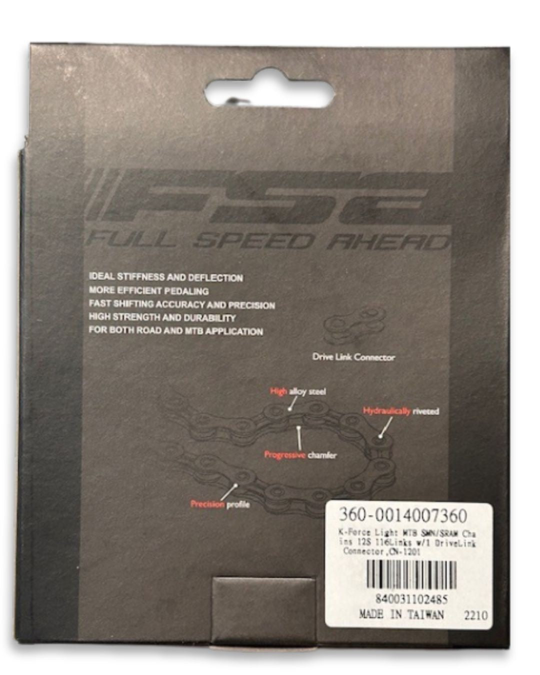 12-Speed Bicycle Chain - MTB & Road Bike Chain with Quick Link, 116 Links