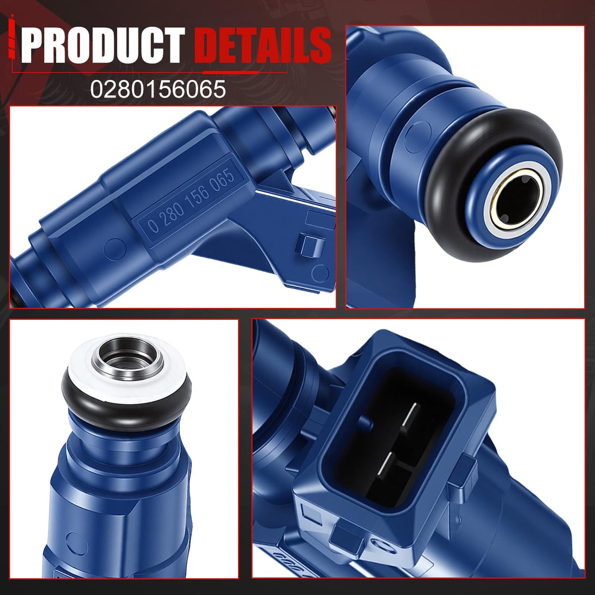 Fuel Injectors Set of 4 Compatible with 2001-2006 Audi A4 1.8L