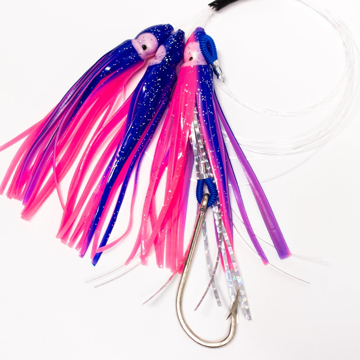 Saltwater Fishing Lure - Triple Squid Chain for Mahi Tuna & Pelagic Fish