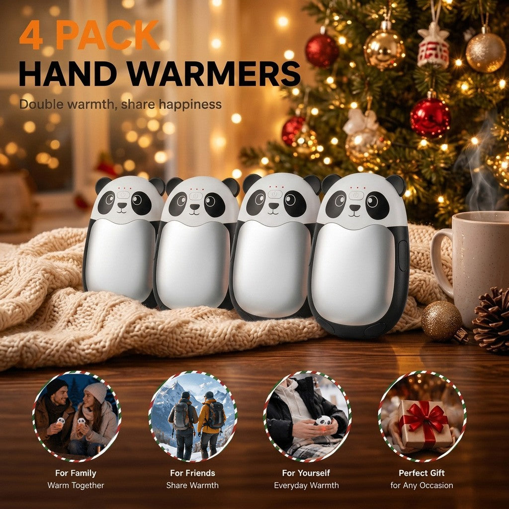Rechargeable Hand Warmers 4-Pack 2-in-1 Portable Electric Hand Warmer