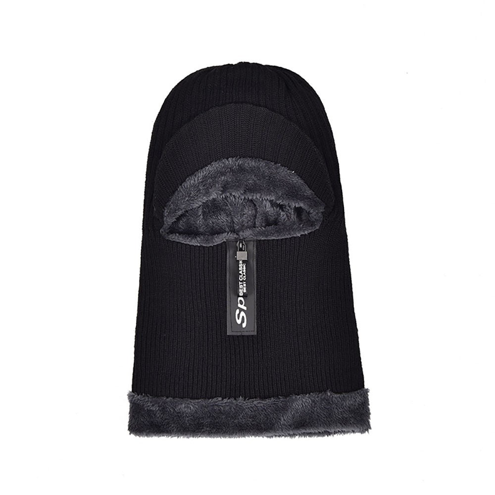 Winter Full Face Ski Mask Balaclava Windproof Fleece Neck Warmer - Black