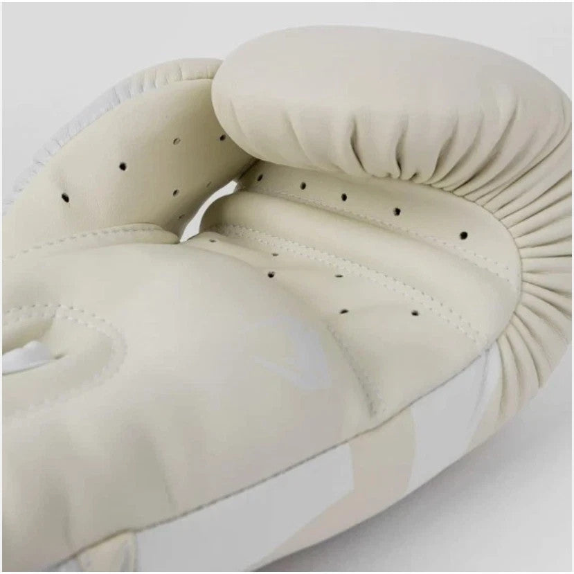 14oz Boxing Gloves - White/Off-White, Premium Muay Thai & Kickboxing Gear