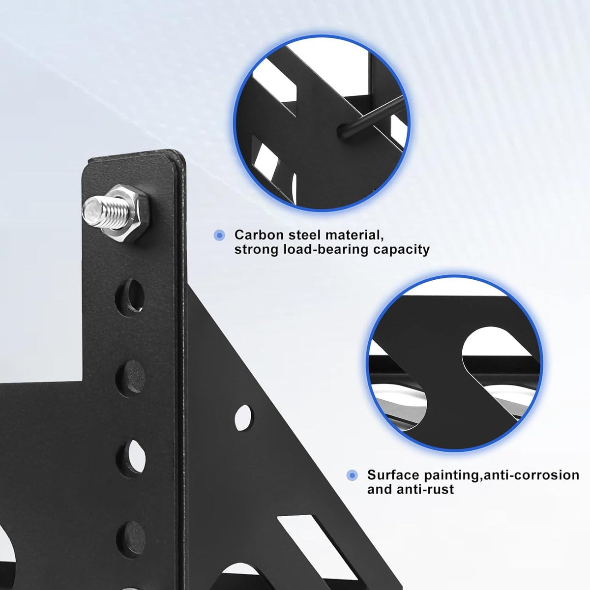 Heavy-Duty Steel Battery Mounting Bracket Kit for Marine, Car, RV, Truck