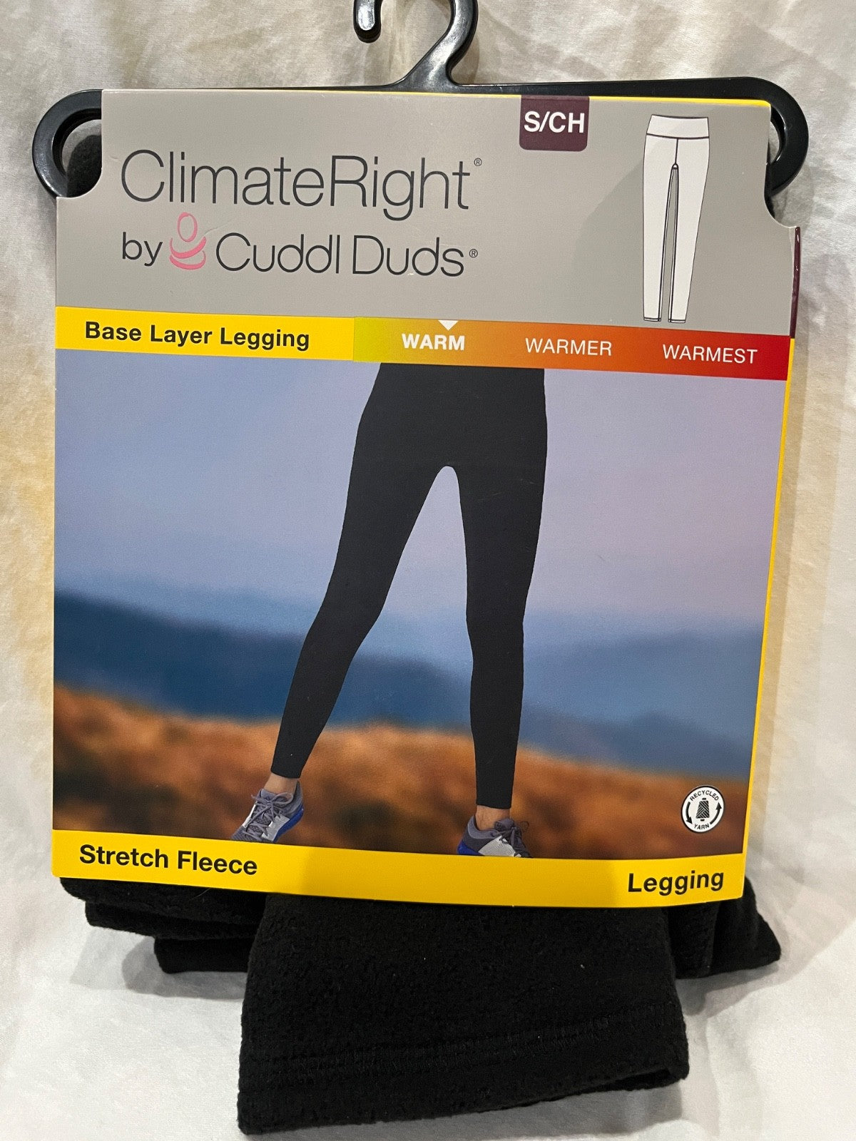 Women’s Stretch Fleece Leggings Base Layer - ClimateRight by Cuddl Duds