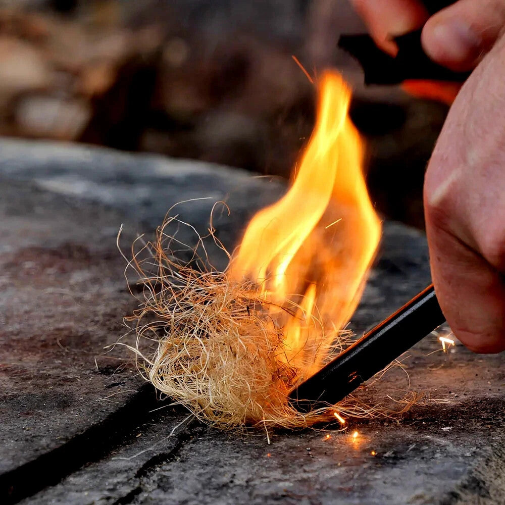 Heavy Duty Ferro Rod Fire Starter with Paracord Survival Kit - Multiple Variants
