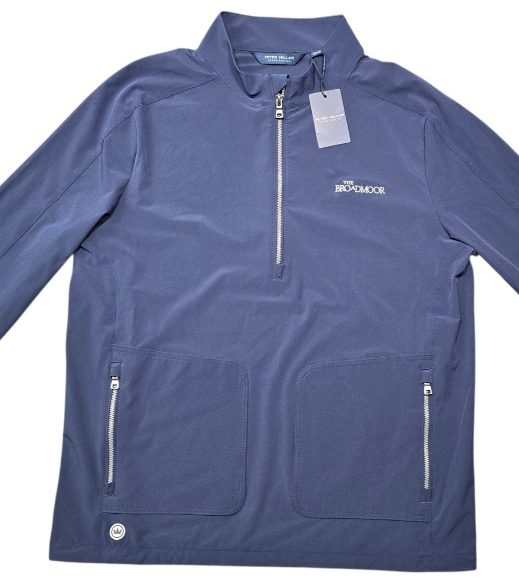 Men's Windbreaker Jacket 1/4 Zip Pullover - Broadmoor Style Navy