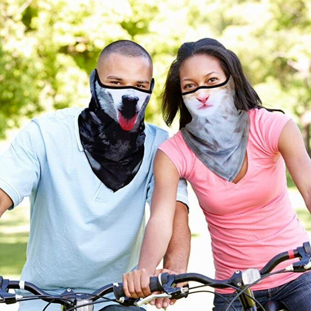 Unbranded Animal Print Face Cover Mask - Neck Gaiter for Outdoor Sports