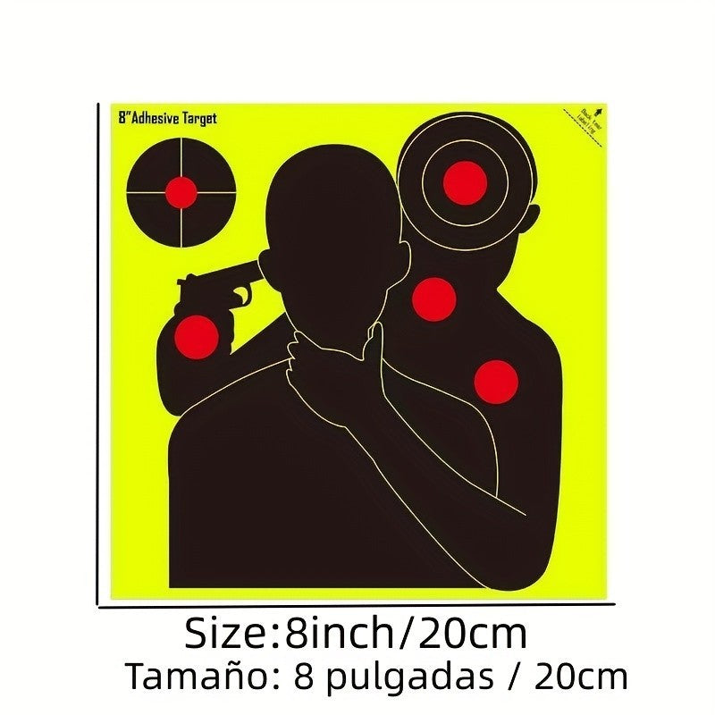 8-Inch Reactive Shooting Range Targets - Burst & High Visibility