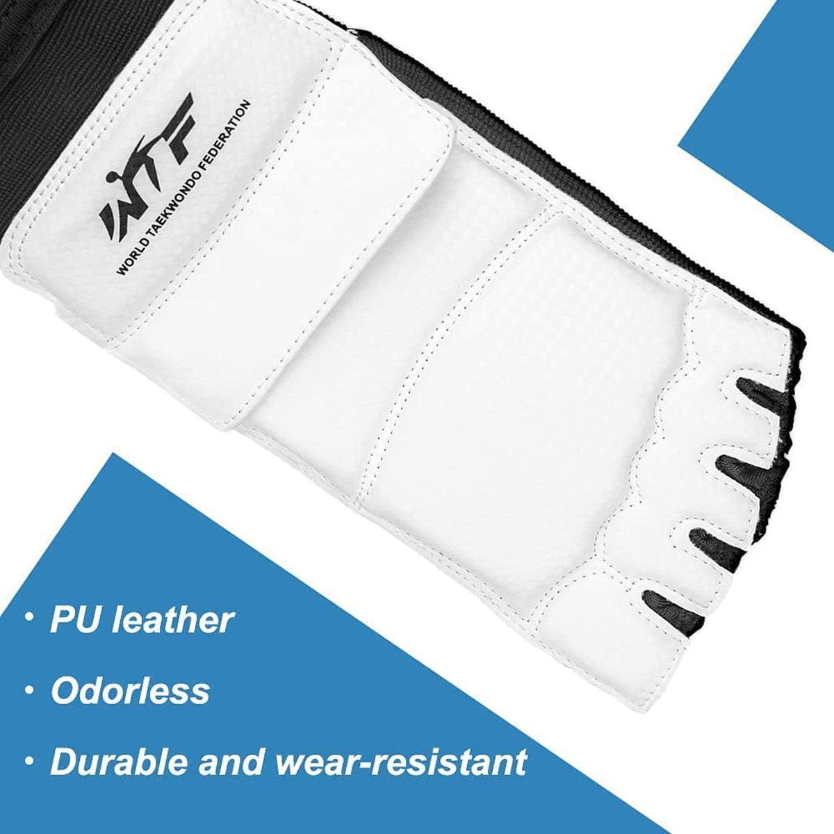 Martial Arts Foot Protector for Taekwondo Boxing Kickboxing MMA Sparring Gear White