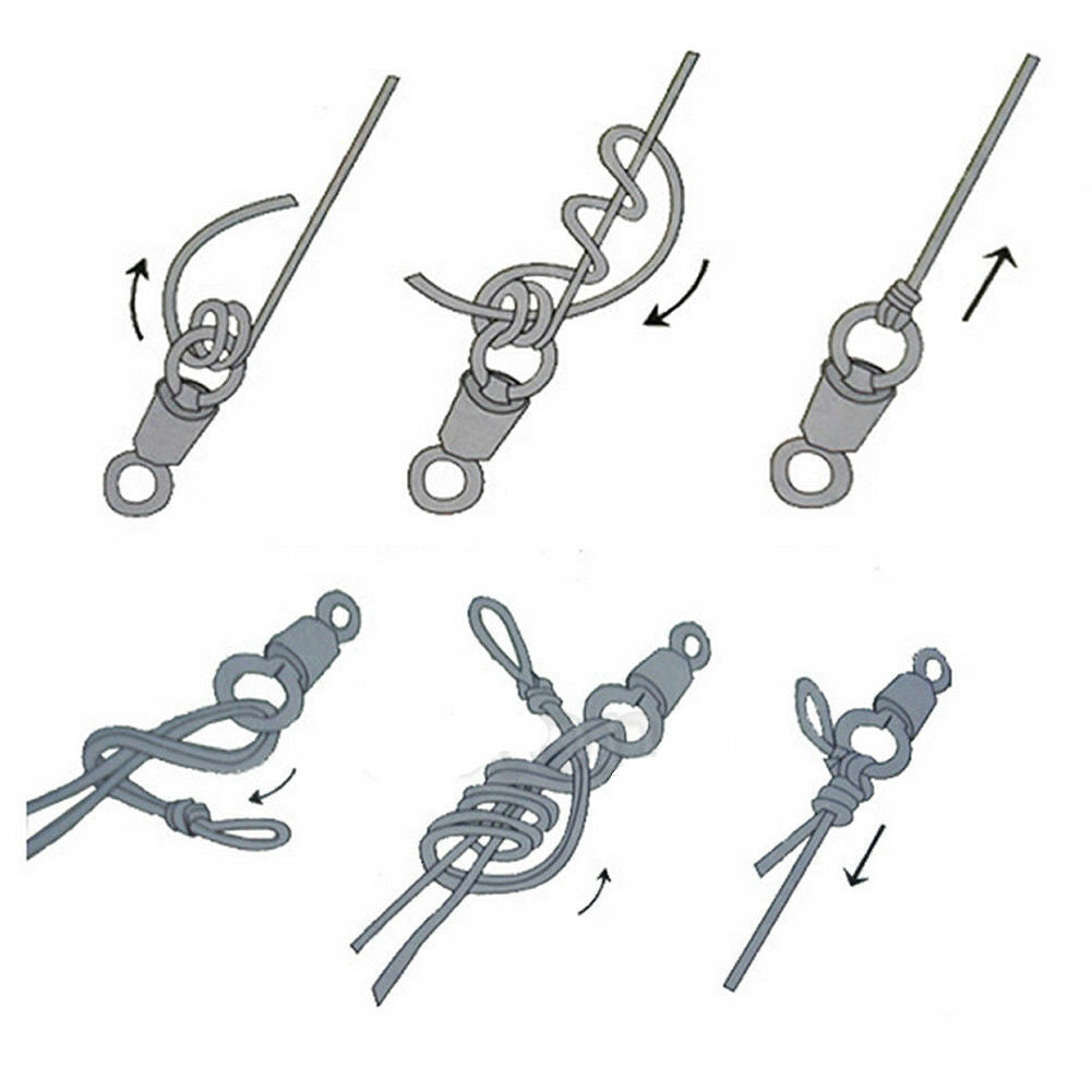 Fishing Swivels Assortment - 50 or 100 Pieces, Multiple Strengths & Sizes