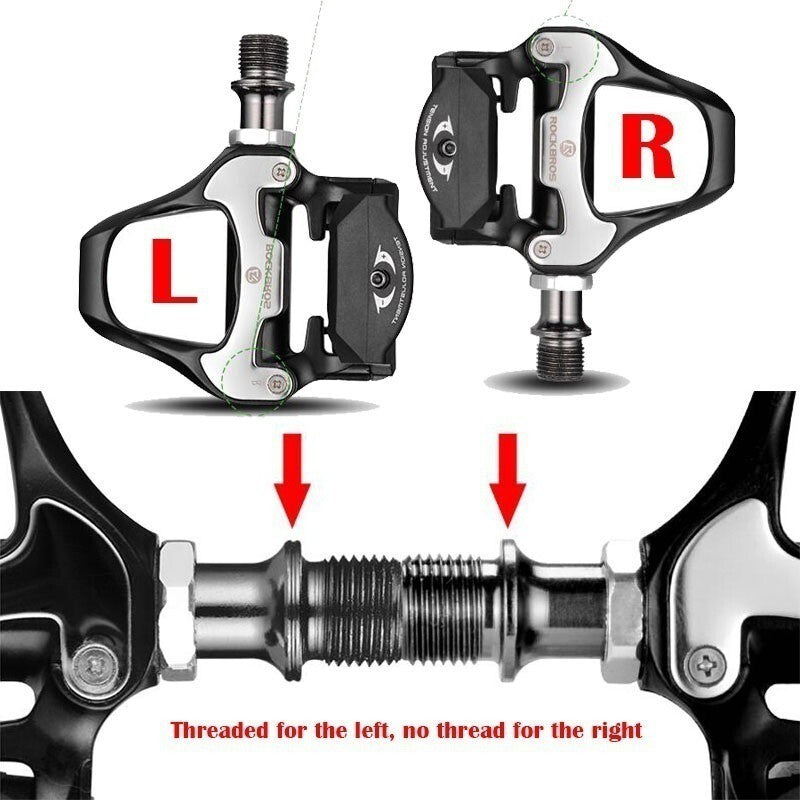 Road Bike Clipless Pedals with Shimano SPD Cleats Sealed Bearings - RockBros