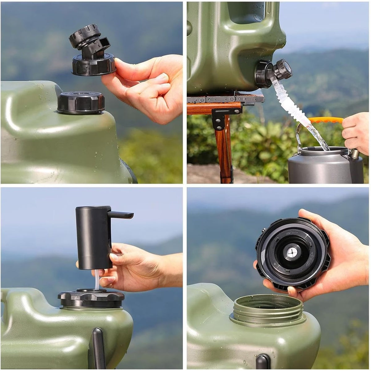 28L Portable Water Jug with Faucet and Wheels for Outdoor Camping