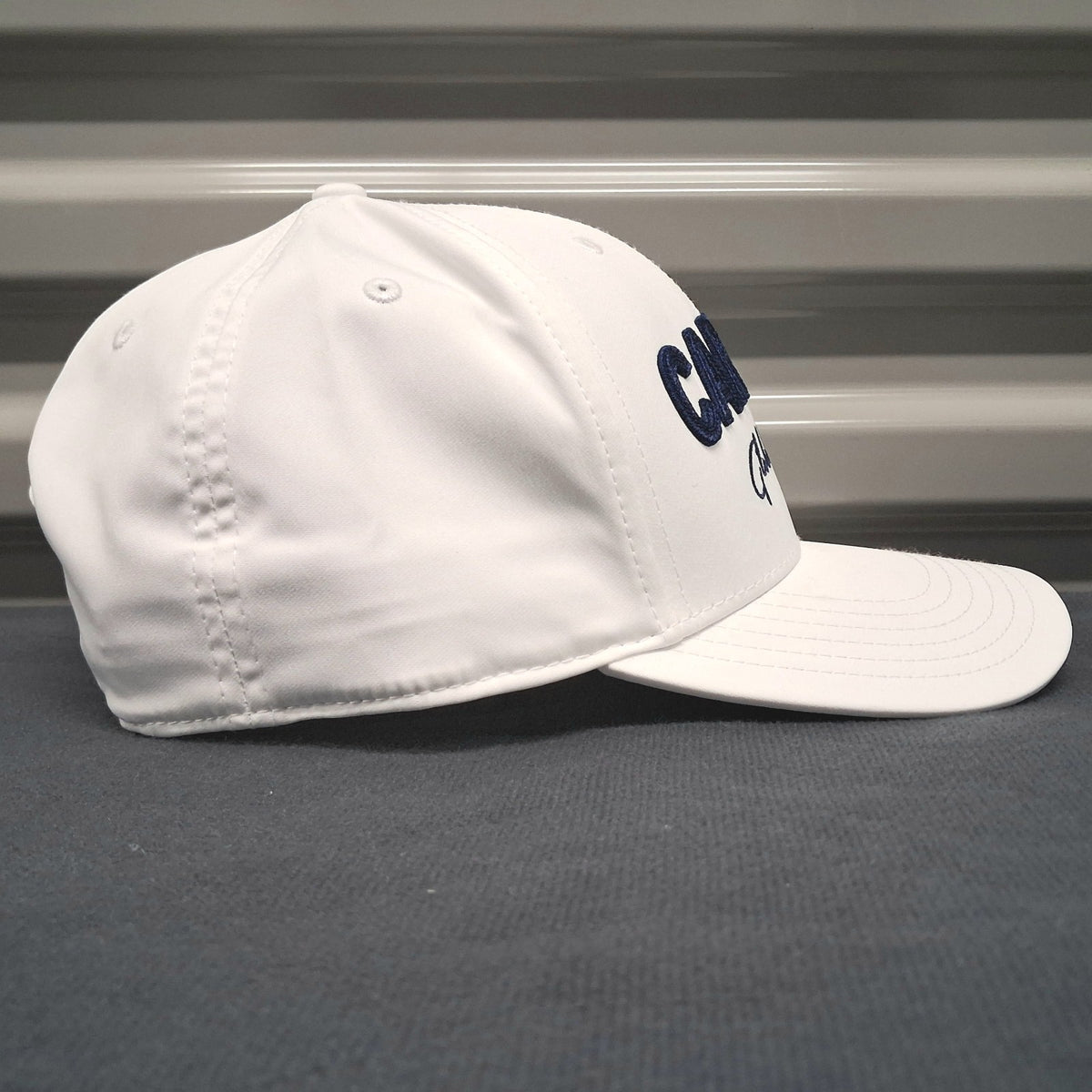 Performance Golf Hat with Embroidery - White Snapback Cap for Men & Women