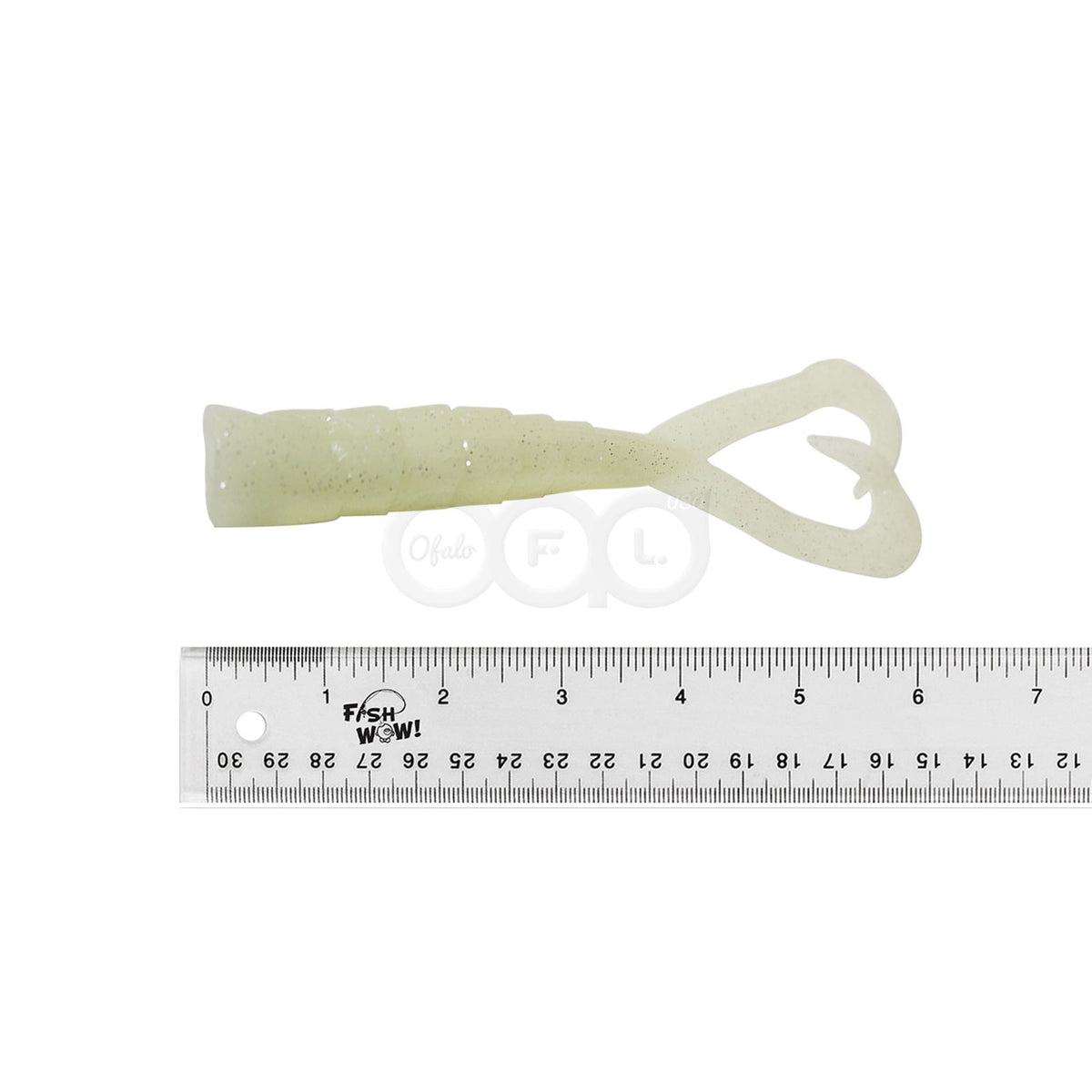 Glow in Dark Twin Tail Soft Plastic Fishing Lures 6 Pack - 7 Inch