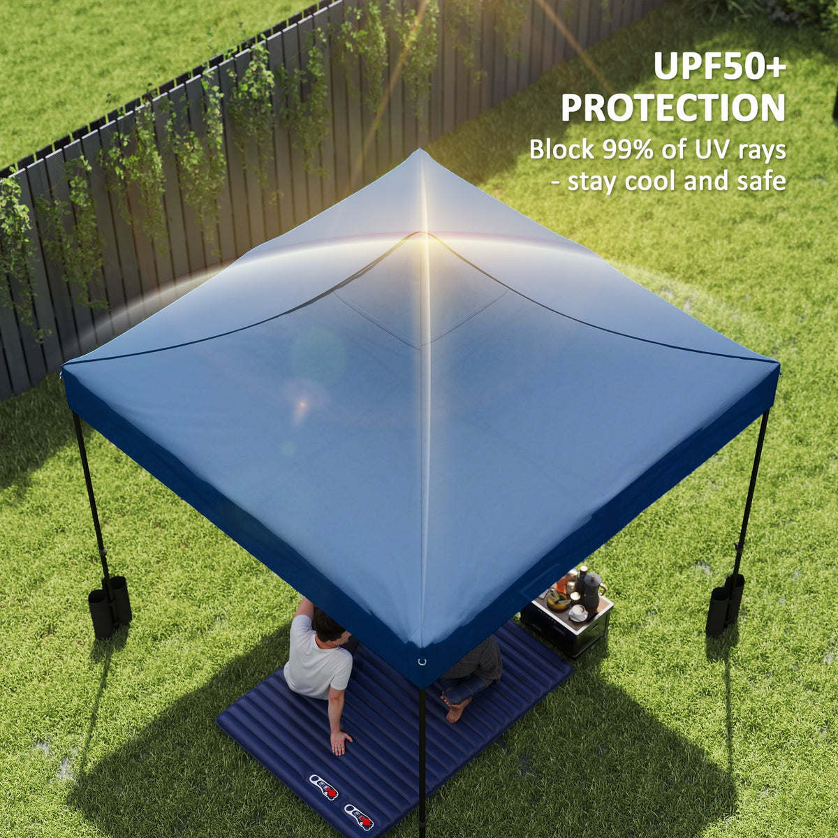 10' x 10' Pop Up Canopy Replacement Top with Weight Bags, Navy Blue