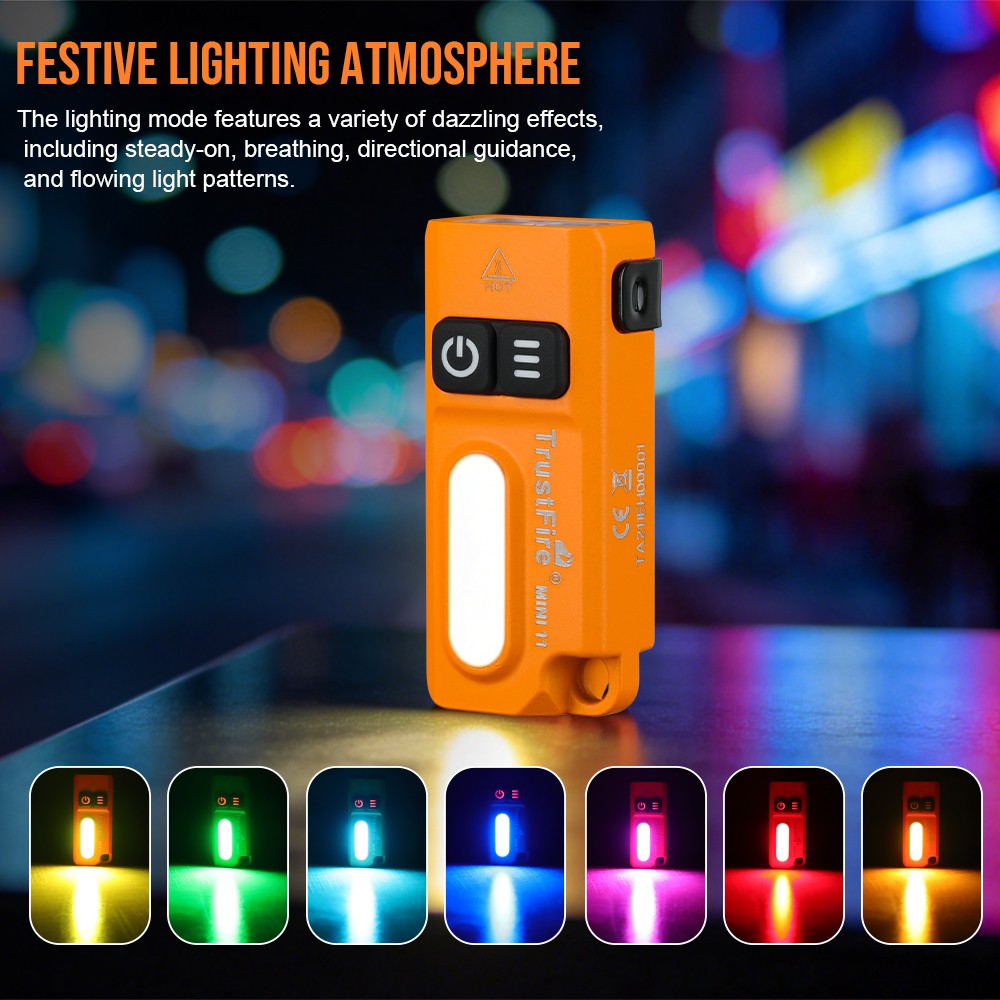 Mini LED Flashlight Rechargeable USB-C Clip Light 750LM for Outdoor & Emergency