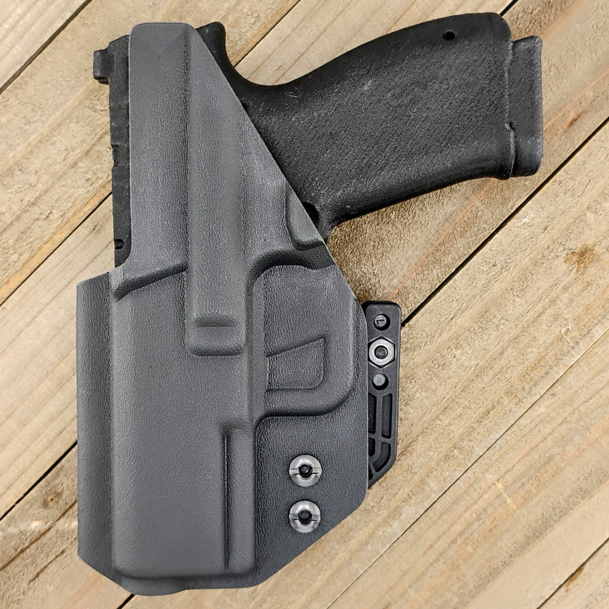 Kydex Holster with Mod Wing - Tactical Black, Optic Ready, Adjustable Carry