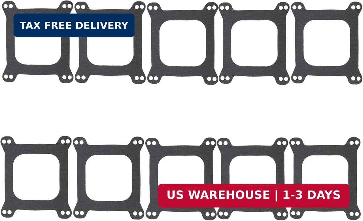 Holley Carburetor Base Gaskets Set for 4 Bbl Engines - Open 1/16" Thickness