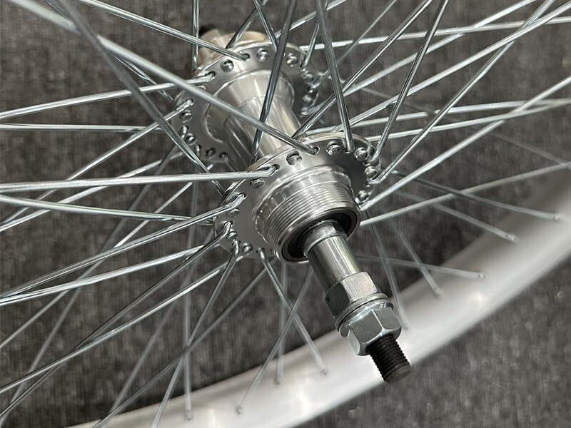 26 Inch Bicycle Rear Wheel Rim 48 Spokes Aluminum Alloy 12G for 26x2.35-3.5 Tires