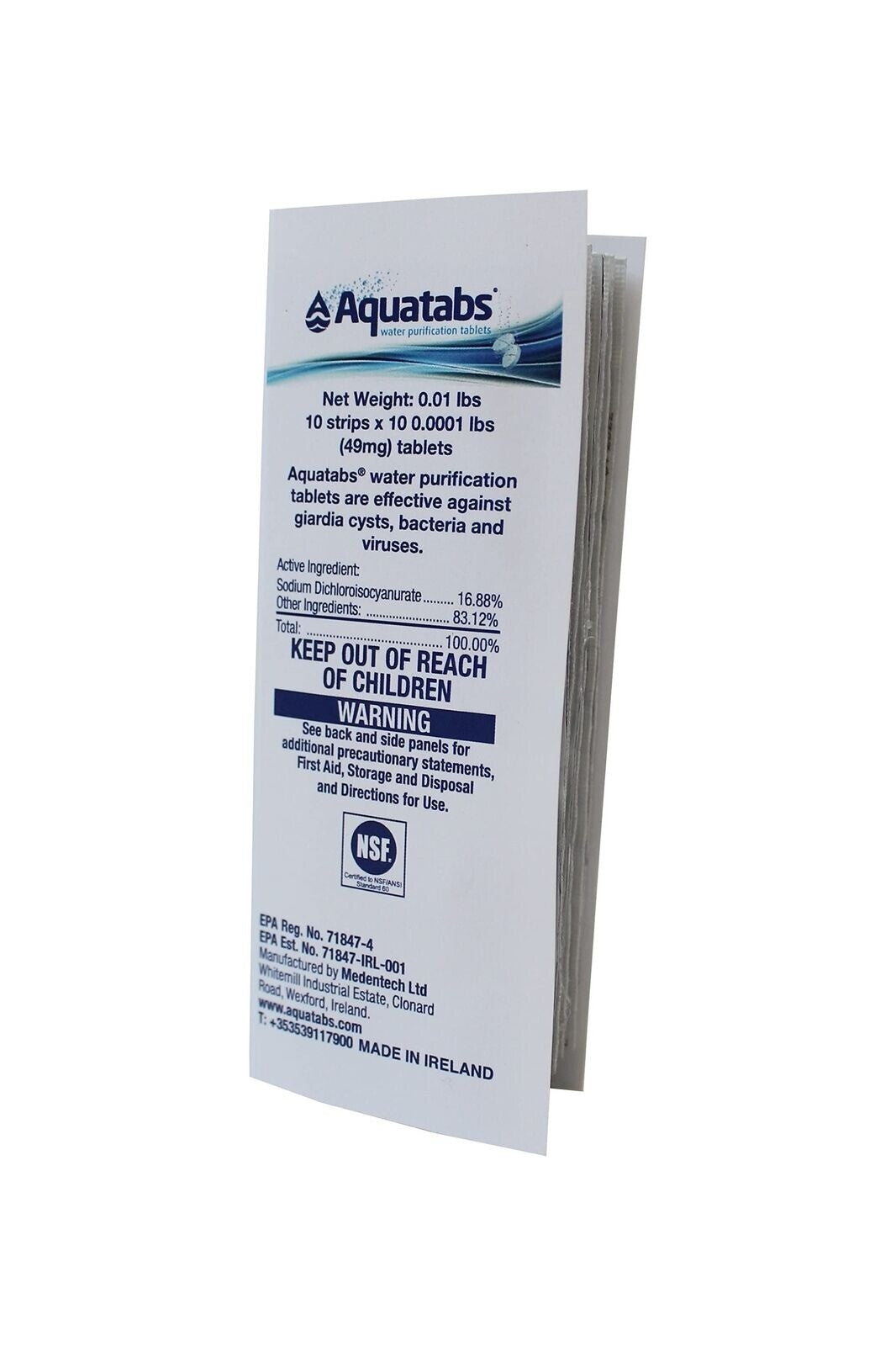 Water Purification Tablets 49mg Disinfect Water from Any Source 50 & 100 Pack
