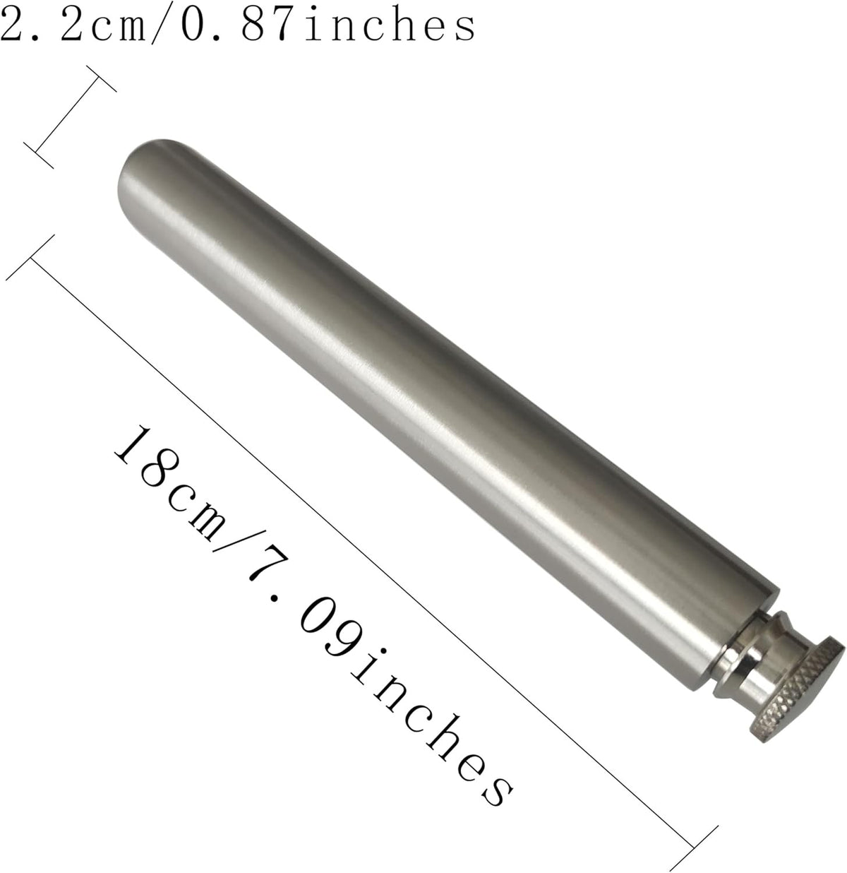 Stainless Steel 2oz Portable Water Bottle Flask with Funnel - Mirror Finish