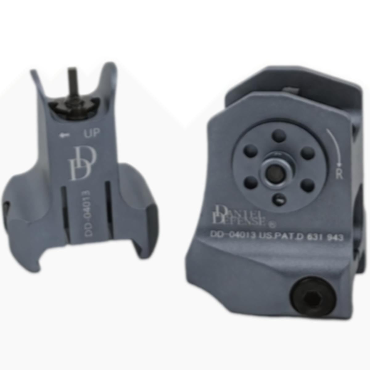 Aluminum Alloy Low Profile Front & Rear Sights Set for Bicycle, Gray