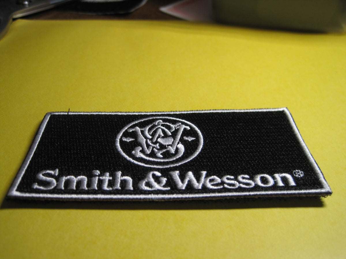Firearms Vest Patch 2x4 Inch Black Hook Back Gun Patch