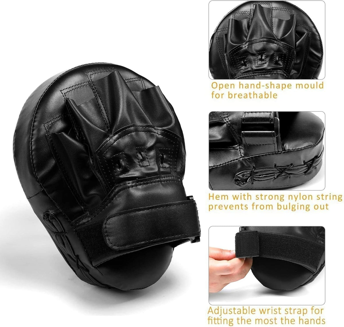 Martial Arts Punch Mitts for Karate Muay Thai Sparring - 7.9 x 9.8 Inches