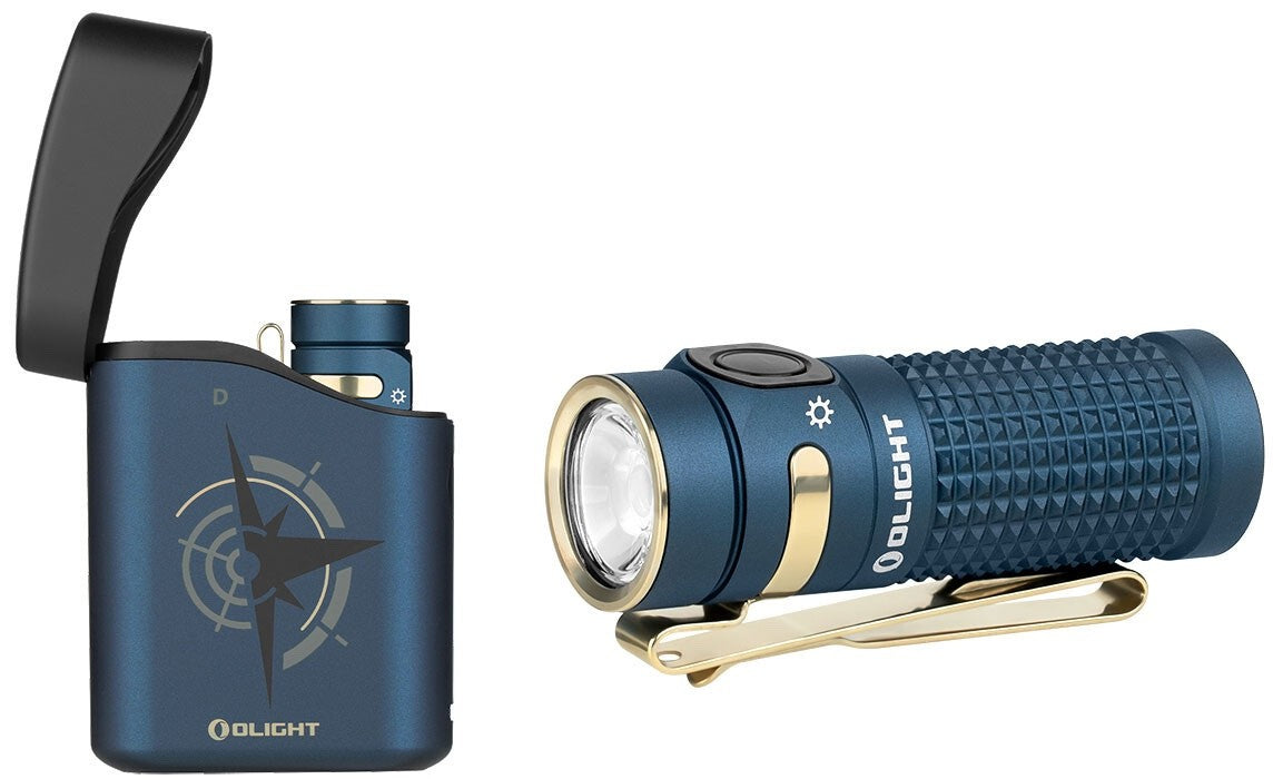 Rechargeable LED Flashlight with Charging Case 1300 Lumens, Compact EDC Light