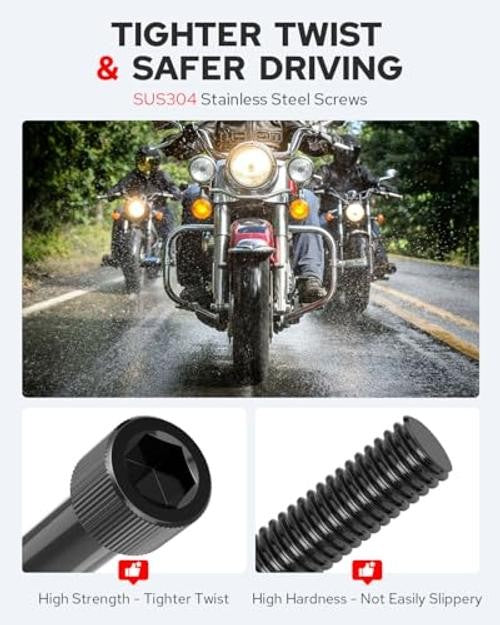 Harley Davidson Driver Floorboard Extensions - 1" & 1.5" Spacer Kit for Comfort
