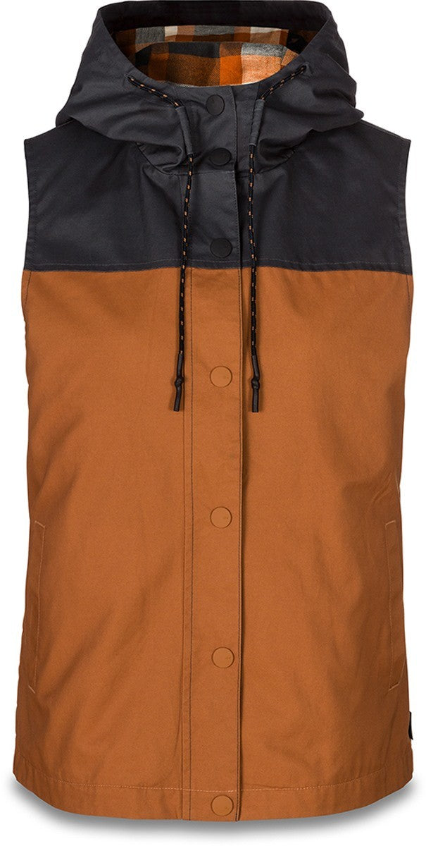 Lightweight Flannel Lined Vest for Women - Medium Ginger