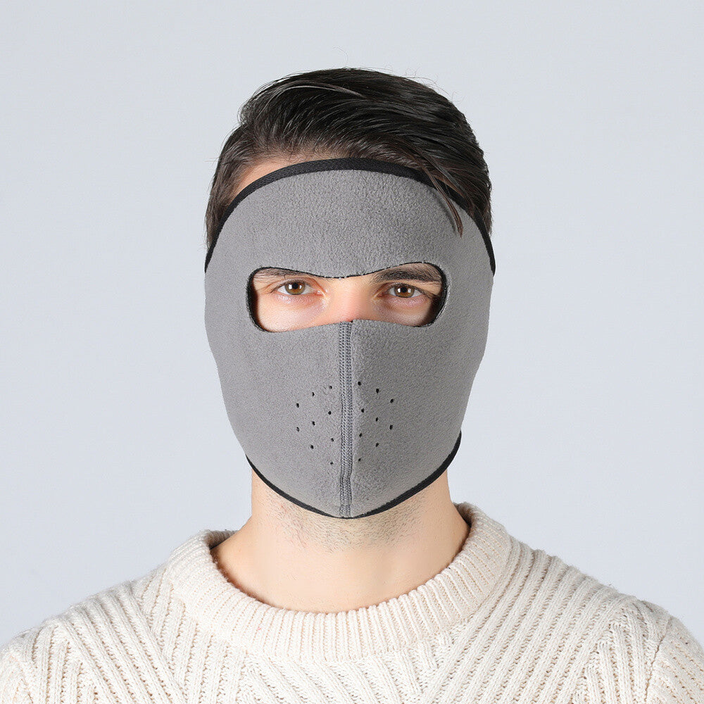 Winter Fleece Motorcycle Face Mask - Breathable Windproof Ski Mask for Cold Weather