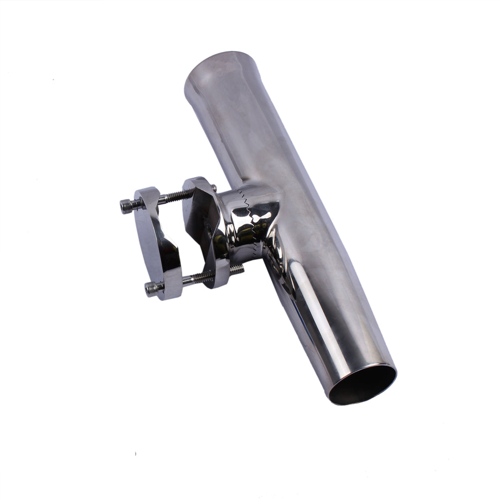 Adjustable Stainless Steel Boat & Marine Fishing Rod Holder Clamp 1-1/4"-2" Rail