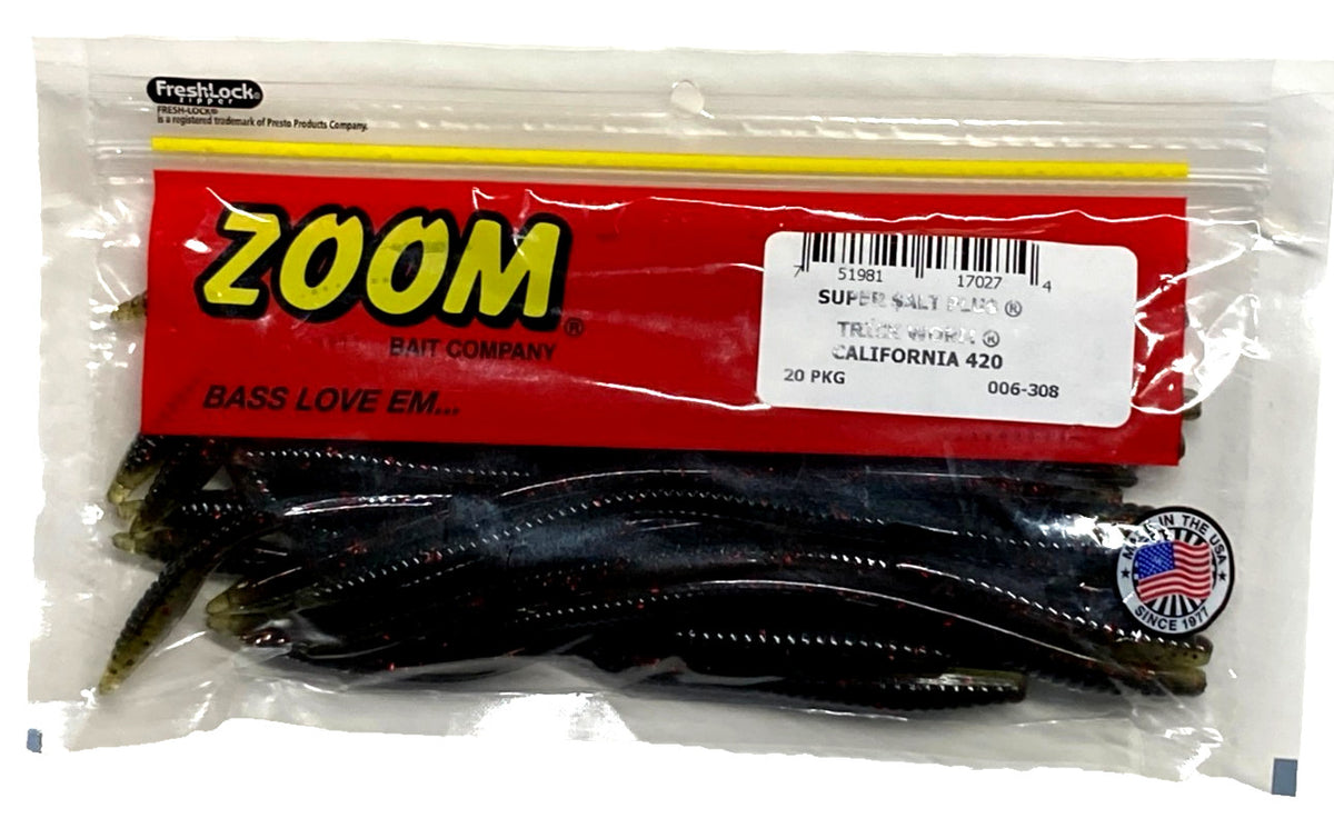 6-Inch Trick Worm Soft Plastic Bait for Fishing - 20 Count California 420