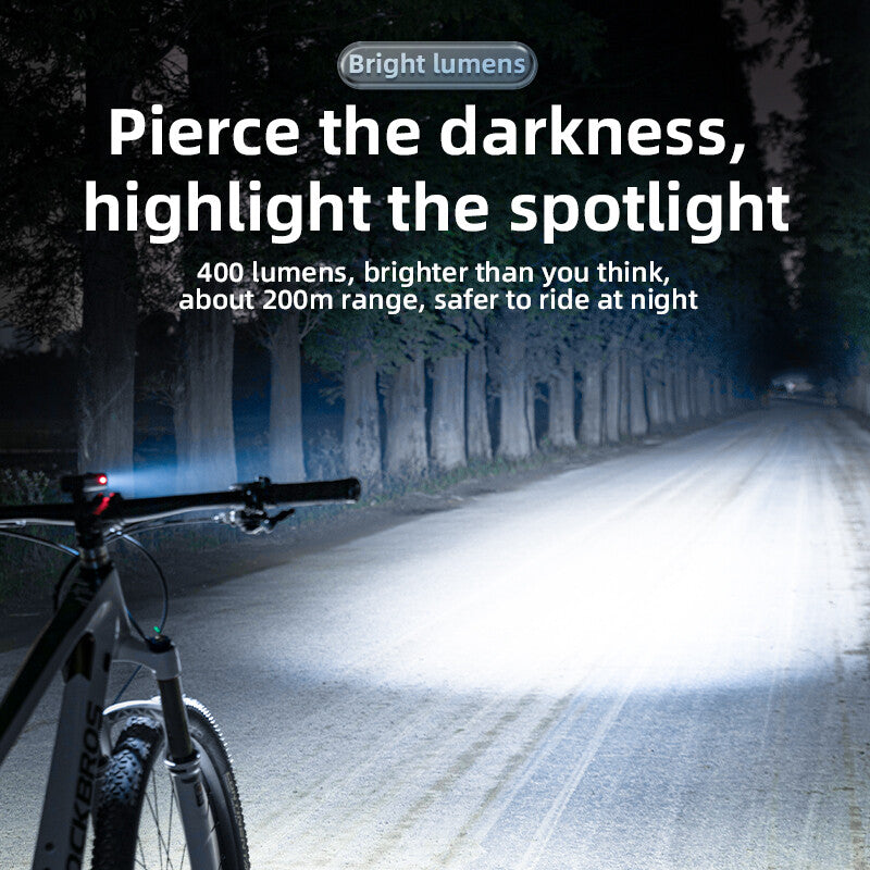 400LM USB Rechargeable Bike Headlight Waterproof Cycling Front Light