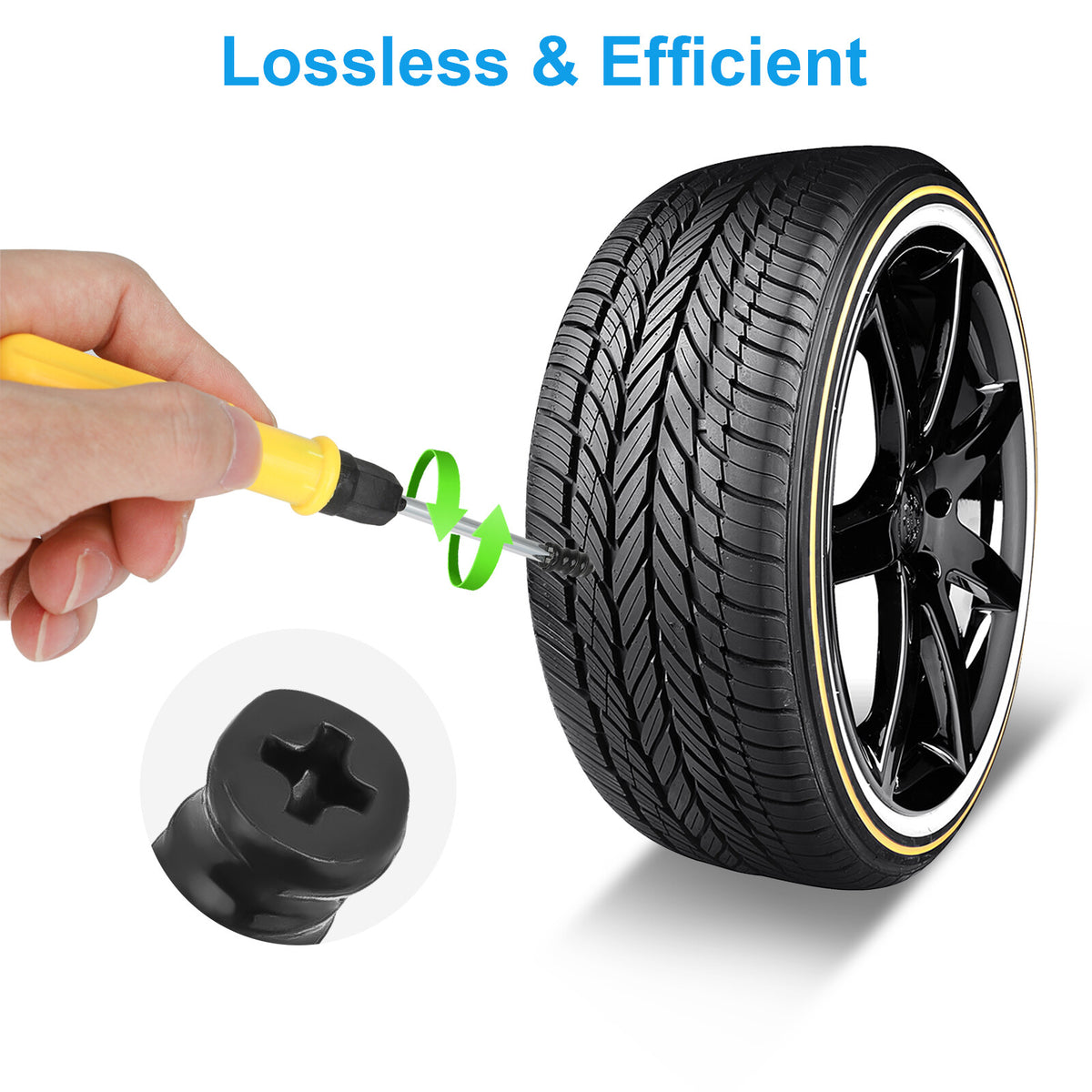 Tire Repair Kit with 85 Screws and Screwdriver for Flat Tires