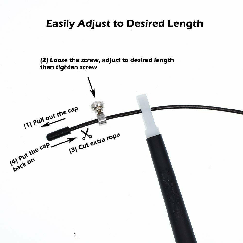 10ft Adjustable Steel Wire Speed Jump Rope for Fitness and CrossFit Training